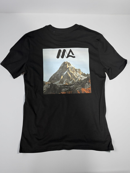 adventure t shirt black mountain print